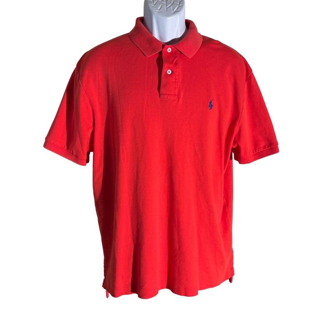 POLO by RALPH LAUREN Men's Short Sleeve Button‎ Down Striped Polo Shirt Large